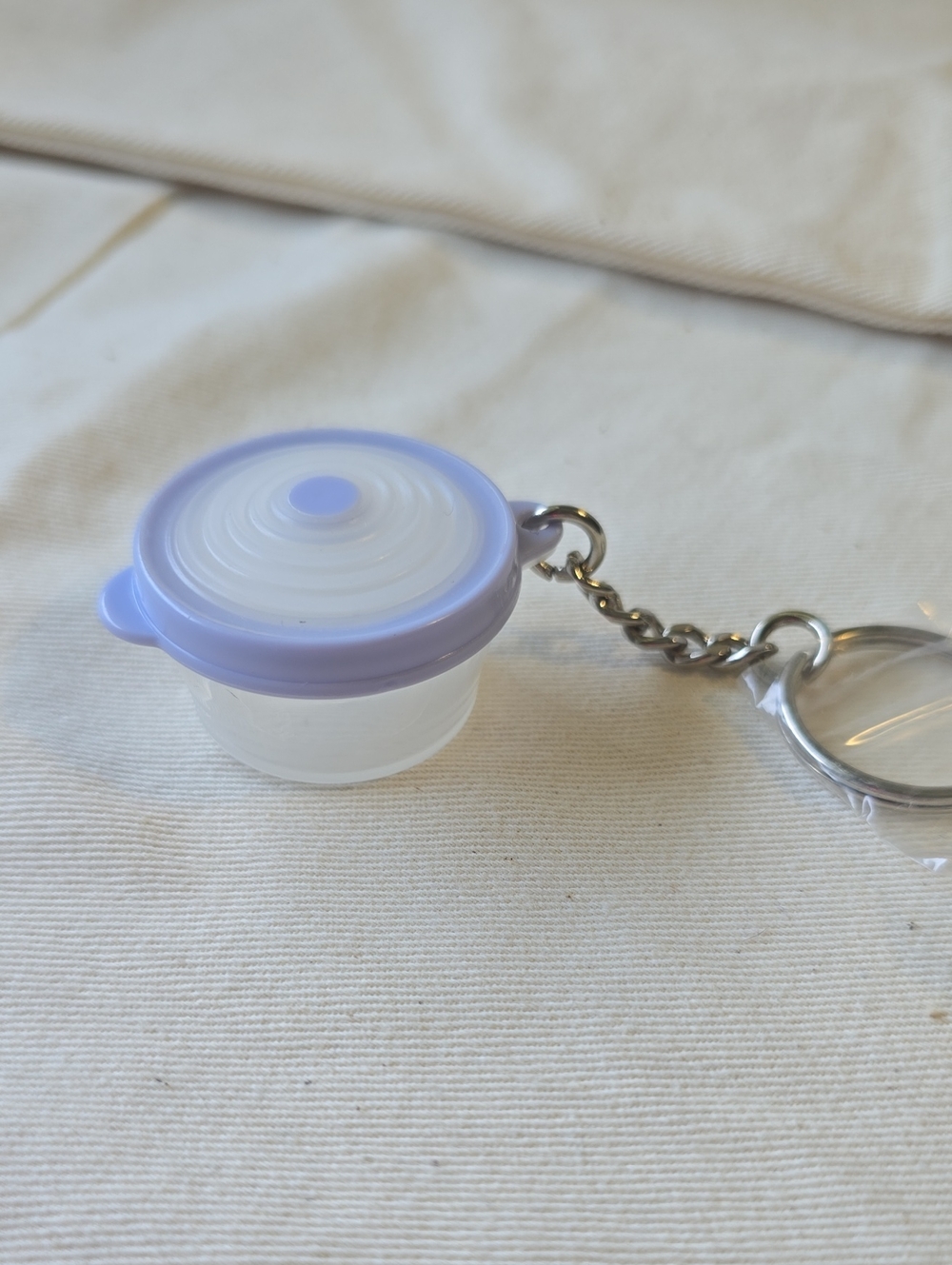 Tupperware Stuffables Keychain Container - Lavender